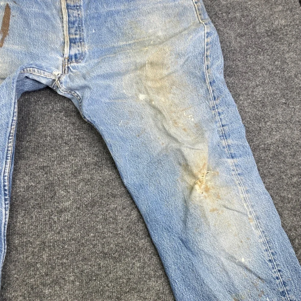 Vintage Levis 501xx Jeans Mens 46x32 Light Wash Distressed Made in USA